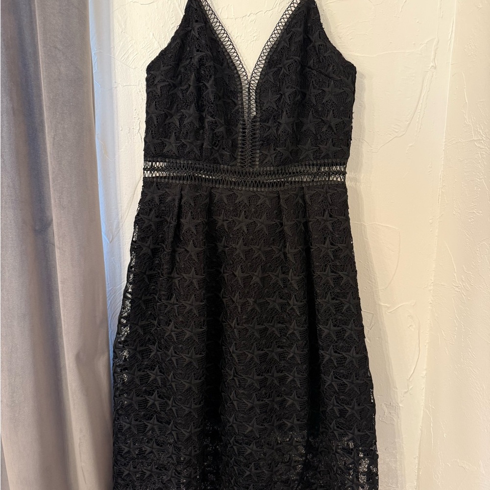 Sam Edelman Black Lace Midi Dress
